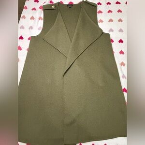 Chic Olive Green Vest Talbots